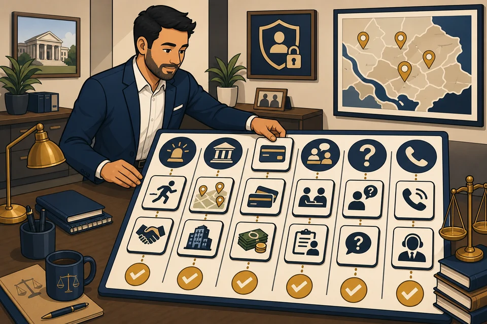 Bail Bonds trust-builder illustration for every major offer has a path.
