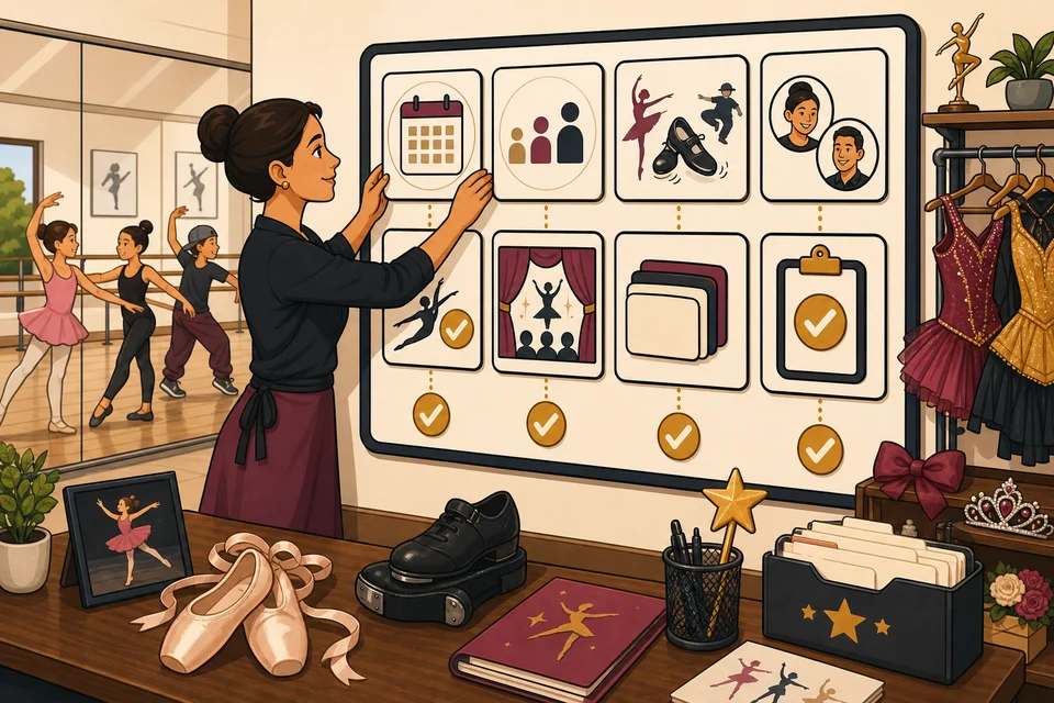 Dance Studios trust-builder illustration for every major offer has a path.