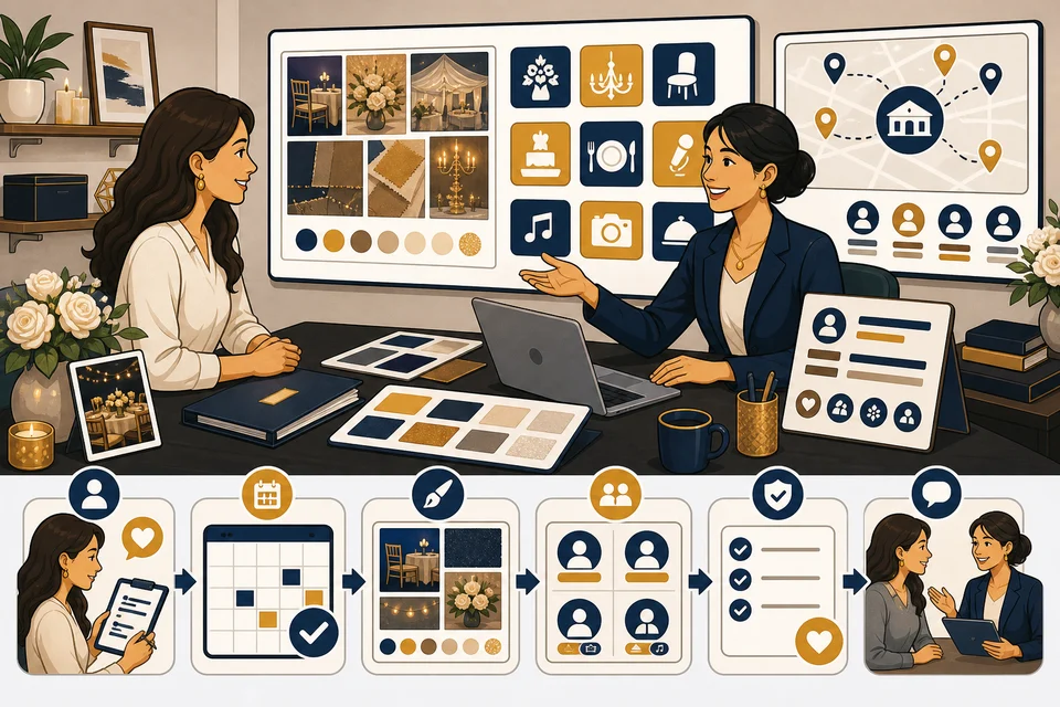 Event Planners trust-builder illustration for consultation requests stay obvious.